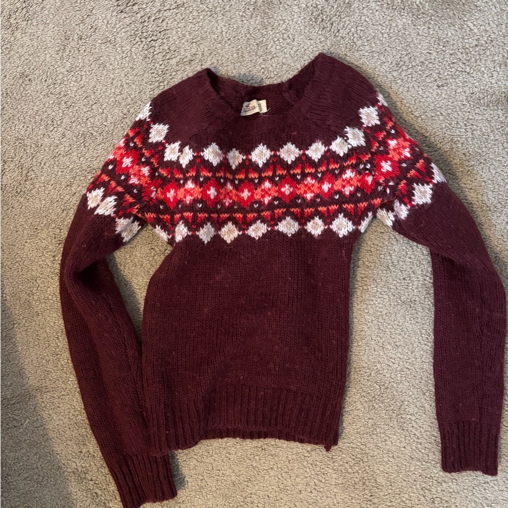 Hollister fair isle winter sweater